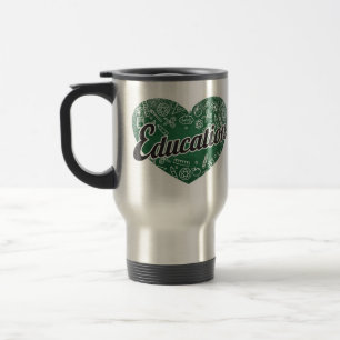 Mug De Voyage Éducation Retro Coeur Blackboard Amour