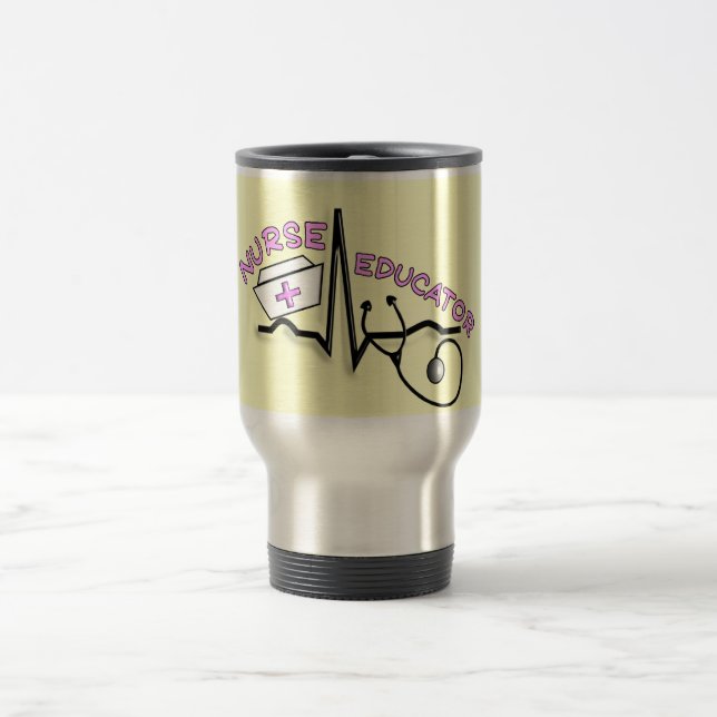 Mug De Voyage Éducatrice QRS d'infirmière et conception de (Centre)
