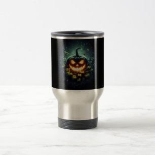 Mug De Voyage Éffrayant nature brillant Halloween citrouille