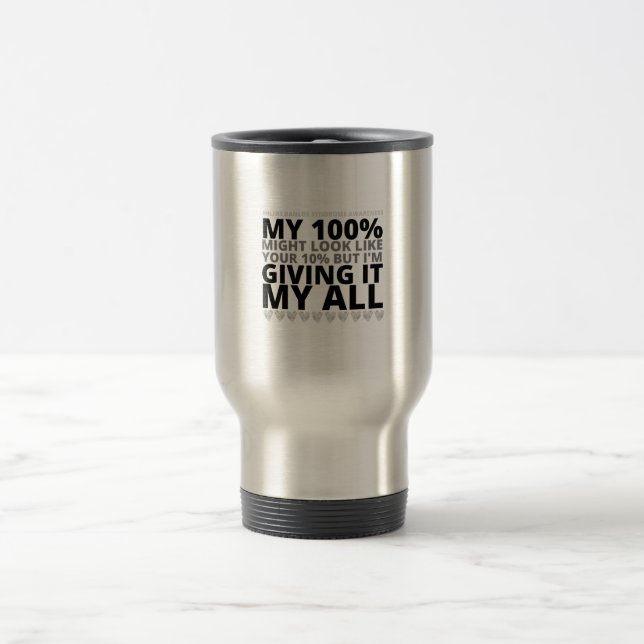 Mug De Voyage Ehlers Danlos (EDS) My 100% (Centre)