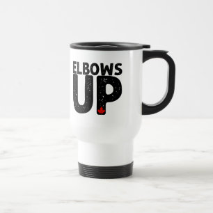 Mug De Voyage ELBOWS UP Bold Distressed Typographie