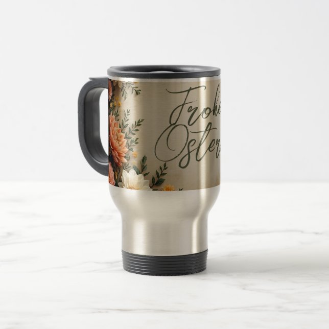 Mug De Voyage Élégance florale - Félicitations de Pâques printan (Devant gauche)