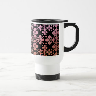 Mug De Voyage Elégance gothique fleur de lis damask 3