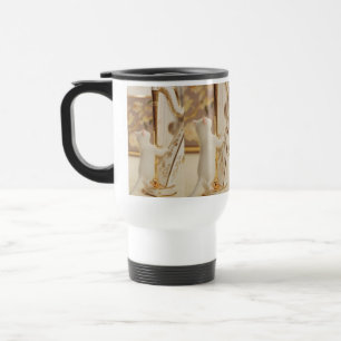 Mug De Voyage Élégant Harpiste Féminin Chat