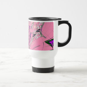 Mug De Voyage Élégant Monogram Bloom : Motif Personnel Magnifiqu