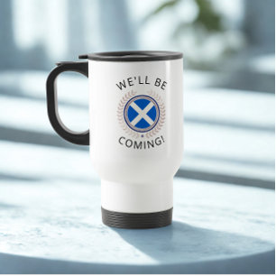Mug De Voyage Élégant Nous Serons Là Écusson Drapeau Écosse Co