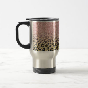 Mug De Voyage Élégant Rose Parties scintillant or Empreinte de