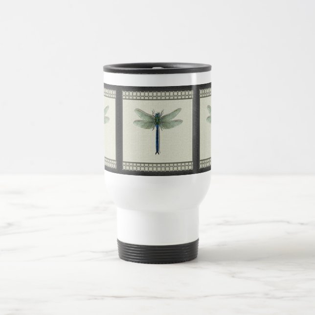 Mug De Voyage Élégante libellule bleue (Centre)