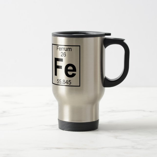 Mug De Voyage Élément 026 - Fe - Ferrum (plein) (Droit)