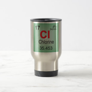 Mug De Voyage Élément individuel de chlore du Tableau périodi