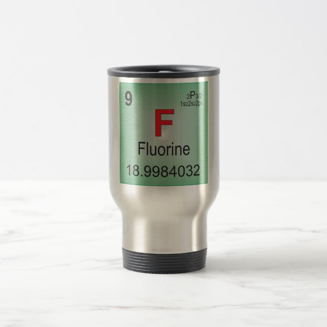 Mug De Voyage Élément individuel de fluor du Tableau périodique (Centre)