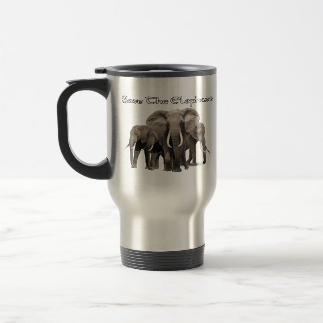 Mug de voyage Éléphant d'Afrique (Gauche)