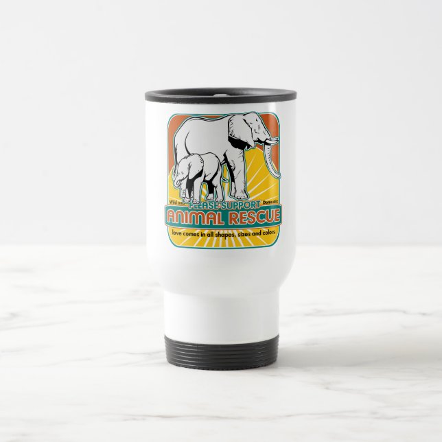 Mug De Voyage Éléphants animaux de délivrance (Centre)
