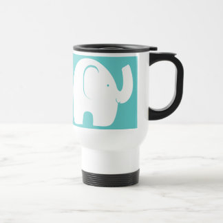 Mug De Voyage Eléphants blancs sur Aqua