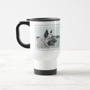 Mug De Voyage Elkhound norvégien à la peinture de village - Chie