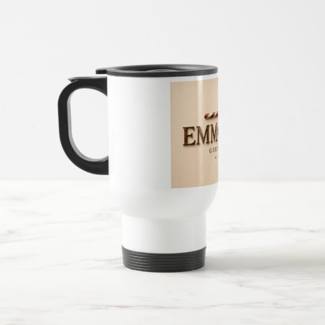 Mug De Voyage EMMANUEL | Matthieu 1:23 Noël | Crème Chaude (Gauche)