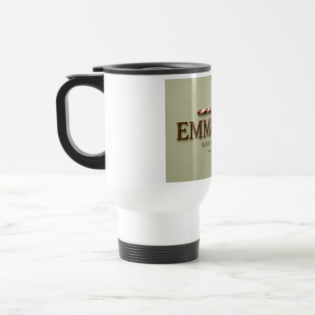 Mug De Voyage EMMANUEL | Matthieu 1:23 Noël | Sauge Douce (Gauche)
