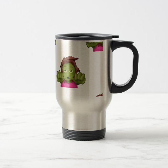Mug De Voyage emoji zombie femme (Droit)
