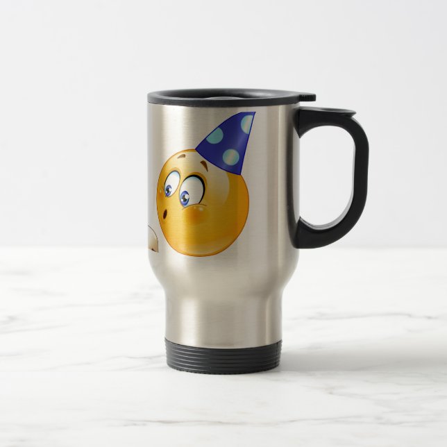 Mug De Voyage émoticône anniversaire (Droit)