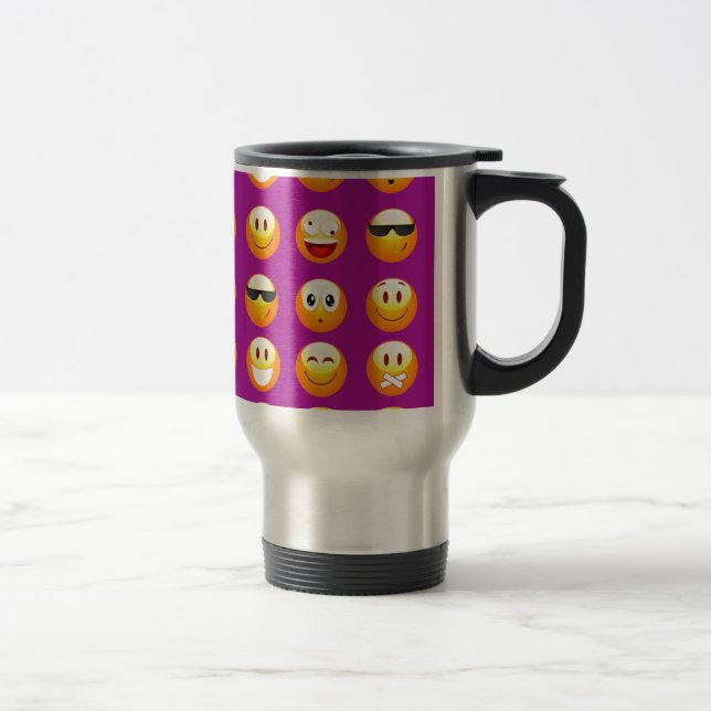 Mug De Voyage émoticône violette (Droit)