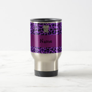 Mug De Voyage Empreinte de léopard nommé personnalisé de pour