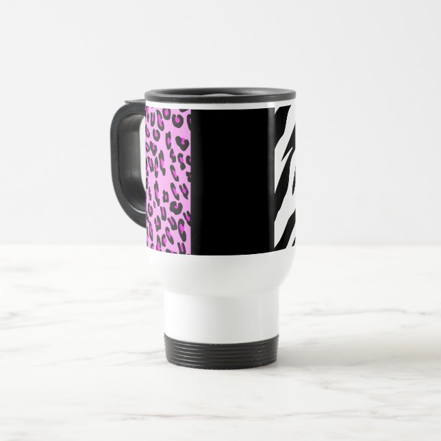 Mug De Voyage Empreinte de léopard, Zebra Print, Poster de anima (Devant gauche)