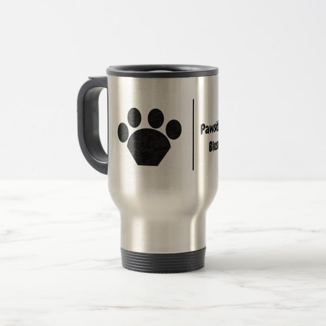 Mug De Voyage Empreinte de patte animal de compagnie géant (Devant gauche)