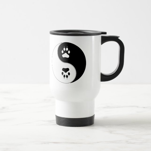 Mug De Voyage Empreinte de patte de Ying Yang (Droite)