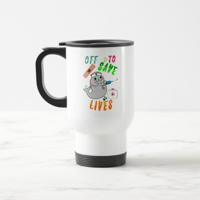 Mug De Voyage En route pour sauver des vies (Gauche)