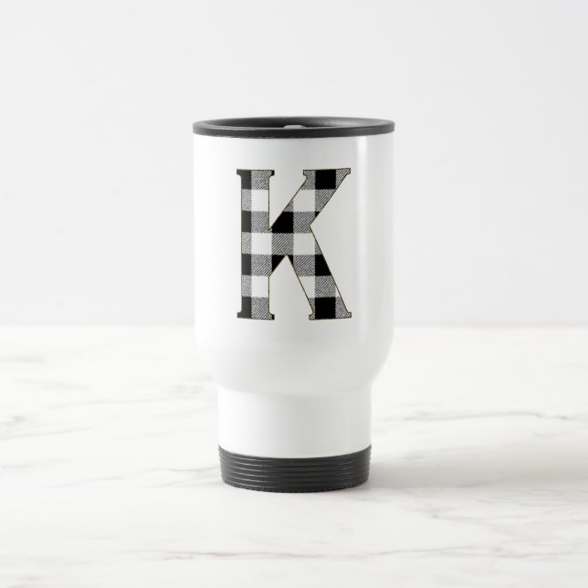 Mug De Voyage en vichy Vérifier K (Centre)