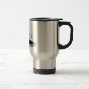 Mug De Voyage Enceinte à notes de musique noires et argentées