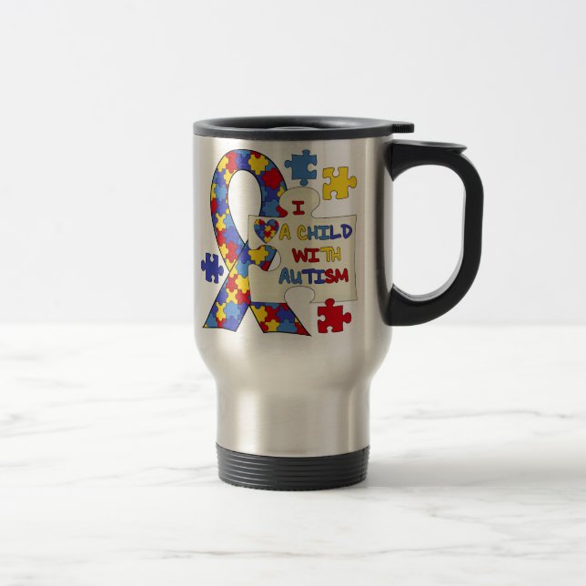 Mug De Voyage Enfant avec le ruban de sensibilisation sur (Droit)