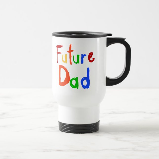 Mug De Voyage Enfant Texte Futur Papa T-shirts et cadeaux (Droite)