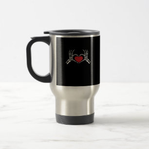Mug De Voyage Enfants Skeleton Coeur main Valentines Jour Classe