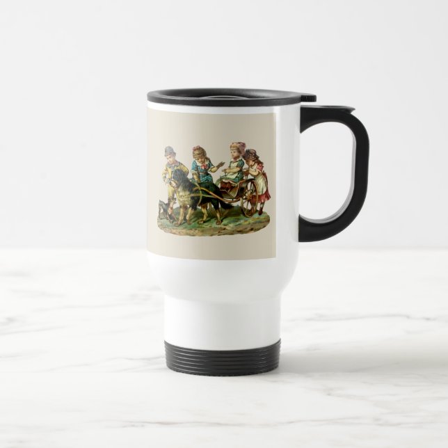 Mug De Voyage Enfants vintages et chien Wagon (Droite)