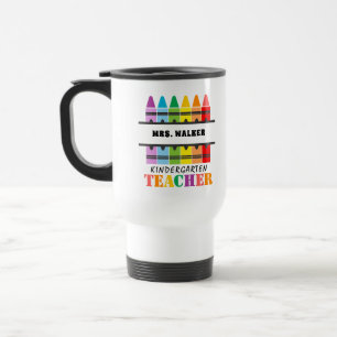 Mug De Voyage Enseignant de jardin d'enfants Crayons colorés Pe