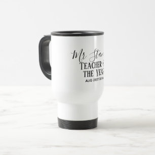 Mug De Voyage Enseignant de l'année Personnalisé cadeau de texte