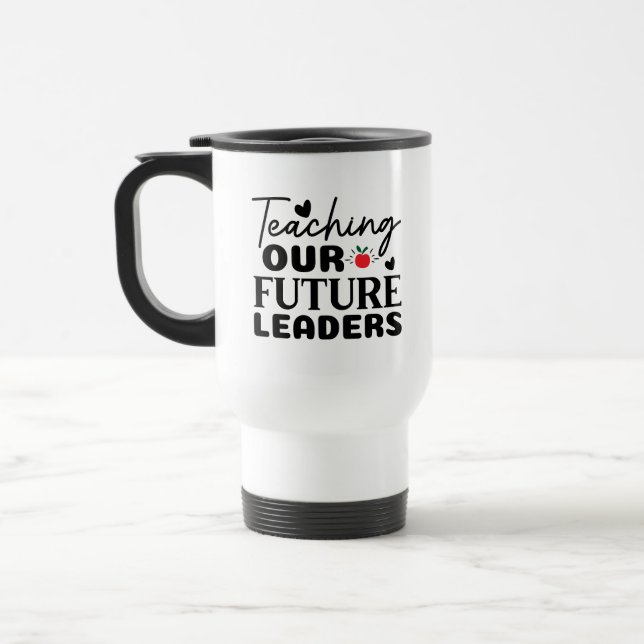 Mug De Voyage Enseigner nos futurs leaders Wordart (Gauche)