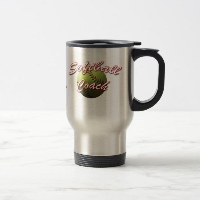Mug De Voyage Entraîneur jaune du base-ball de boule (Droit)