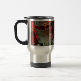 Mug De Voyage Épaves de Noël Ruban Holiday Rouge et or
