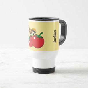 Mug De Voyage Épervier de Louvain biologique mangeant de la toma