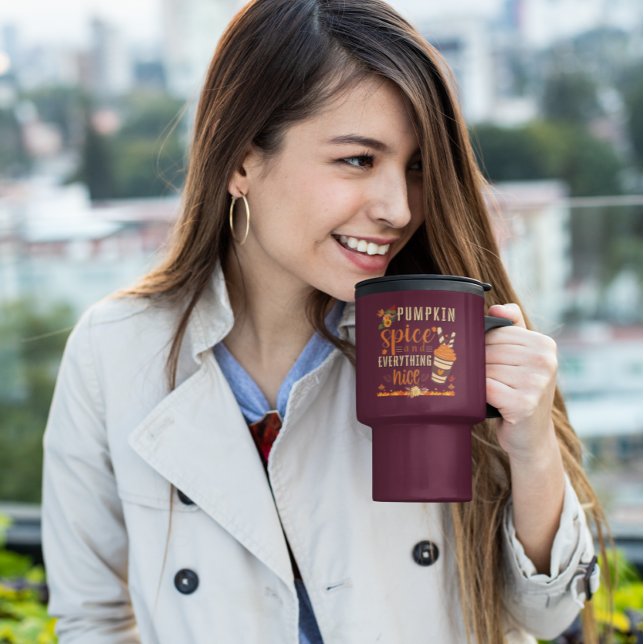 Mug De Voyage Épices citrouilles et tout Nice - Design Automne (Créateur téléchargé)