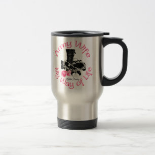 Mug De Voyage Épouse d'armée mon mode de vie