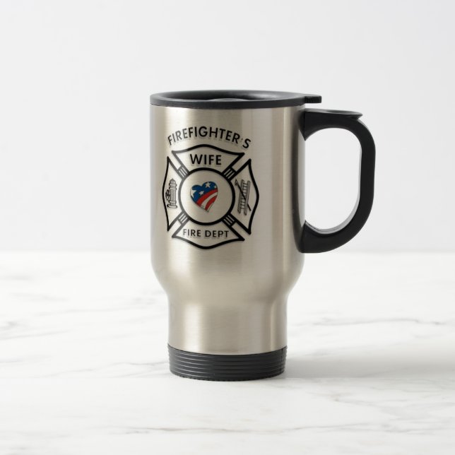 Mug De Voyage Épouses Etats-Unis de pompier (Droit)