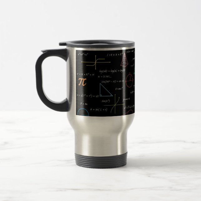 Mug De Voyage Équations mathématiques colorées Formules mathémat (Gauche)