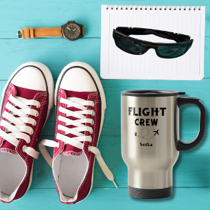 Mug De Voyage Équipage de vol en avion volant moderne vacances