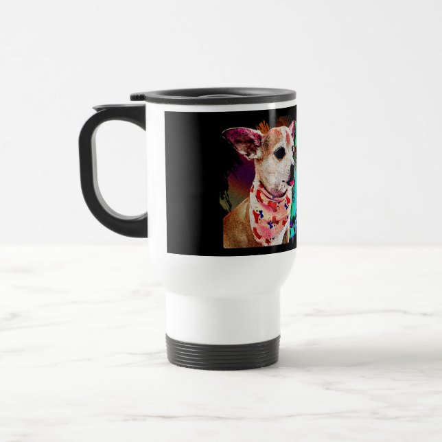 Mug De Voyage Équipe Carlos Chihuahua Retro Design Travel Musiqu (Gauche)