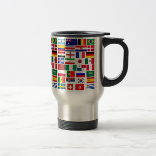 Mug De Voyage ÉQUIPE DE FOOTBALL DE FOOTBALL D'origine DRAPEAUX 