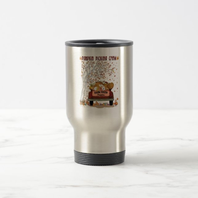 Mug De Voyage Équipe de prélèvement citrouille (Centre)