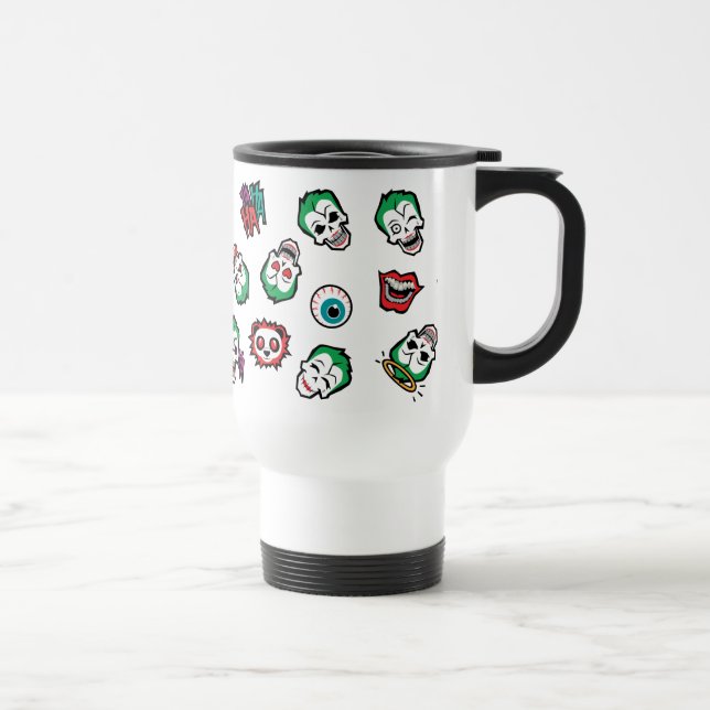 Mug De Voyage Équipe de suicide | Joker Emoji Motif (Droite)